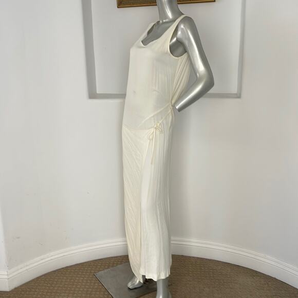CLOTHES SARA STURGEON MAXI WRAP DRESS BEIGE SIZE 2 - Picture 2 of 14